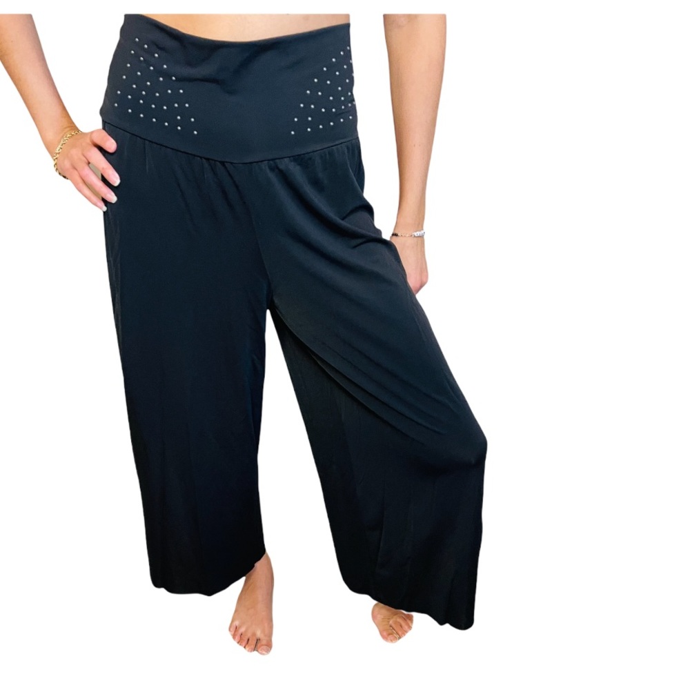 ISSEY MIYAKE - beautiful black, wide leg, Raw edge pants. - Picture 2 of 13